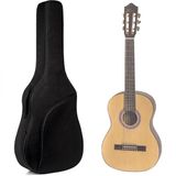 Áengus Gitaartas 3/4 Klassieke Gitaar – 36 Inch – Gitaarhoes met 8 mm Voering – Rugzak – Zwart