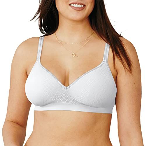 Hanes Ultimate Women's Perfect Coverage Foam Wireless Bra - White Point D'esprit - L