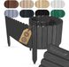 Floranica Rollborder Flexibele houten hek 200 x 40 cm Antraciet