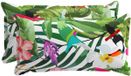 vidaXL Kussensloop - 2 st - HOUTEN - Meerkleurig - 40 x 80 cm - Polyester