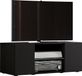 VCM meuble TV mural, meuble TV suspendu, MDF/Verre, Noir