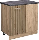 Vicco R-Line Hoekkast – 86 cm, WB Antraciet Artisanaal eiken