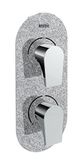Bristan MHOU SHCDIV SS Sparkle metallic Zandloper verborgen dubbele regelklep en duiker, chroom/zilver