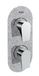 Bristan MHOU SHCDIV SS Sparkle metallic Zandloper verborgen dubbele regelklep en duiker, chroom/zilver