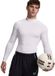 Under Armour UA HG Heatgear Armour compressie Mock Long Sleeve Heren Sportshirt - Wit - Maat XL