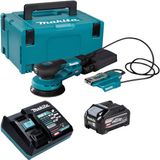Makita BO 003 CGU101 ponceuse orbitale sans fil 40 V max. 125 mm 3,0 mm orbite Brushless + 1x batterie 4,0 Ah + chargeur + Makpac