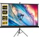 Écran de projection 100 pouces avec support trépied hauteur réglable, écran 4K HD 16:9