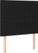 vidaXL Hoofdbord Zwart Stof 90x5x118/128 cm