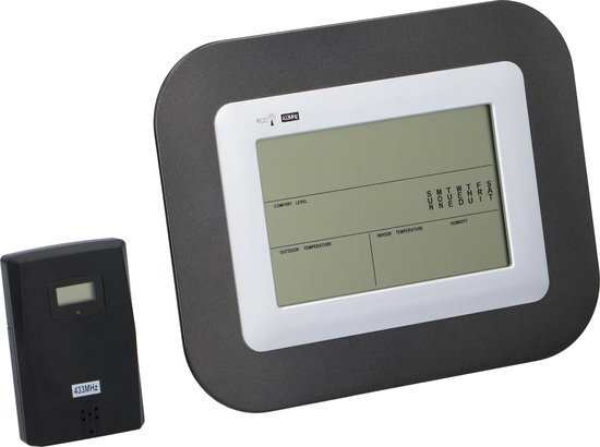 Grundig Weerstation - voor Binnen en Buiten - Thermometer - Kalender - Zwart