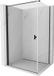 Mexen Mist-B cabine de douche avec porte battante 95 x 90 cm, transparent, noir