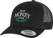 Mister Tee 5-Panel Retro Trucker Cap Easy Money Club Snapback Pet Zwart