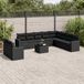 Maison Exclusive - Ensemble de jardin, composé de 11 pièces, avec coussins, noir, en polyrotin