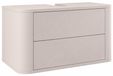 Badplaats Wastafelkast Como 80 cm – Beige – Hangend Badmeubel met 2 Lades