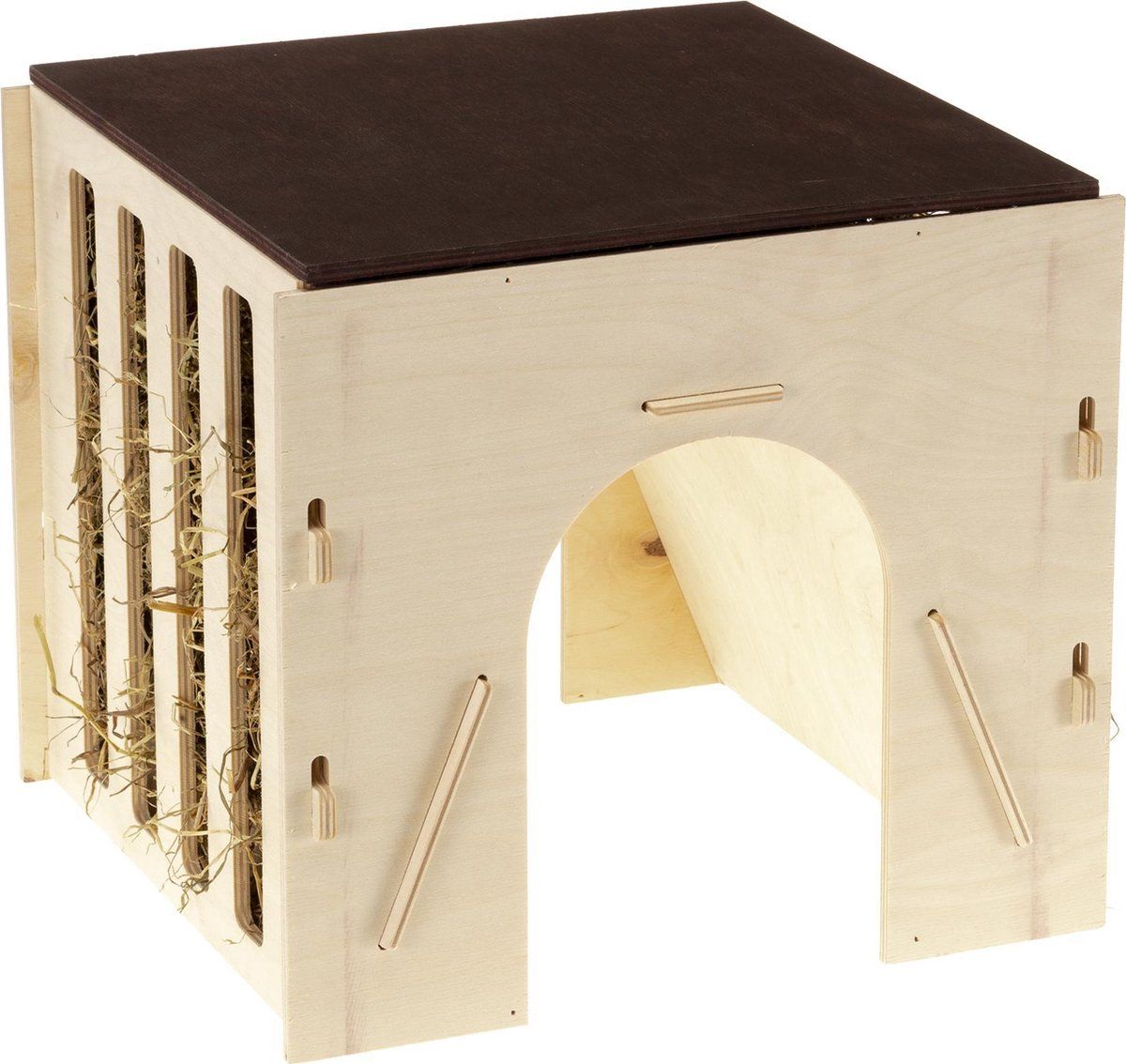 Ferplast Hooiruif met Tunnel Hout 25x24x22 cm