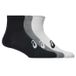 ASICS Chaussettes courtes 3 paires T. 35-38 Gris / Blanc / Noir Unisexe