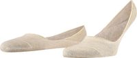 FALKE Step Medium Cut Box onzichtbaar effen katoen footies heren beige - maat 41-42