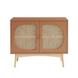BAÏTA Dressoir SIXTINE Terracotta en rotan riet, 90 cm