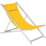 Hespéride HES-165046 Honolulu mosterdgeel, structuur van geanodiseerd aluminium en polyesterweefsel, eenheidsmaat
