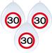Folat Ballonnen 30 jaar - 8x - stopbord - wit - 30 cm
