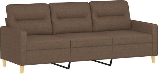 vidaXL Driezitsbank 180 cm stof bruin