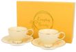 Duo Set van 2 Kopjes Espresso met Schotels Nina 110ml - Luxe Porselein met Goud