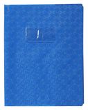Clairefontaine Calligraphe 72012C Schriftomslag met Diamantkorrel structuur Blauw - 17x22 cm - 18/100ste met Etikethouder - PVC Opaak