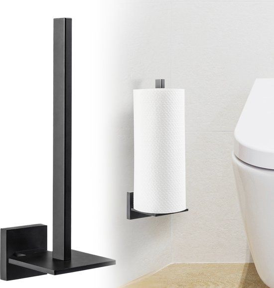 XIVADA Reserverolhouder Auro - Voor 2 wc rollen - Hangend - Zwart