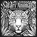 Safari Animals: Monochrome Coloring Book for Adults and Teens