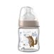 Nip butelka szklana z szerokim otworem, 120 ml, dla dziewczynki, smoczek silikonowy M