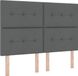 vidaXL Hoofdbord Donkergrijs Stof 144 cm