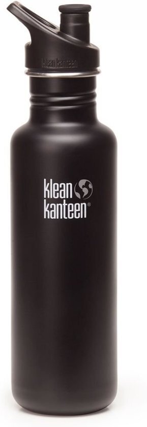 Klean Kanteen CLASSIC 27oz WITH SPORT CAP - 800 ML - DRINKFLES - ZWART