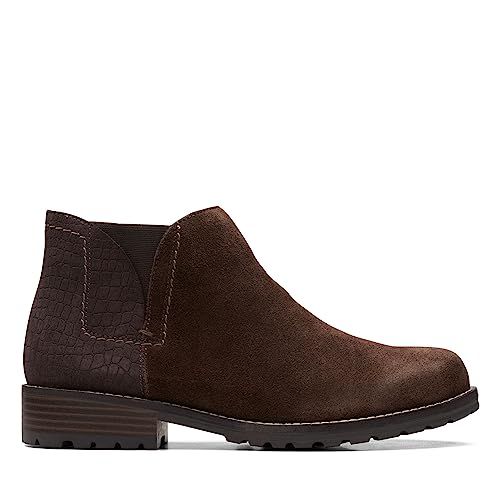 Clarks Clarkwell Demi Chukka-laarzen voor dames, Dark Brown Combi, 36 EU
