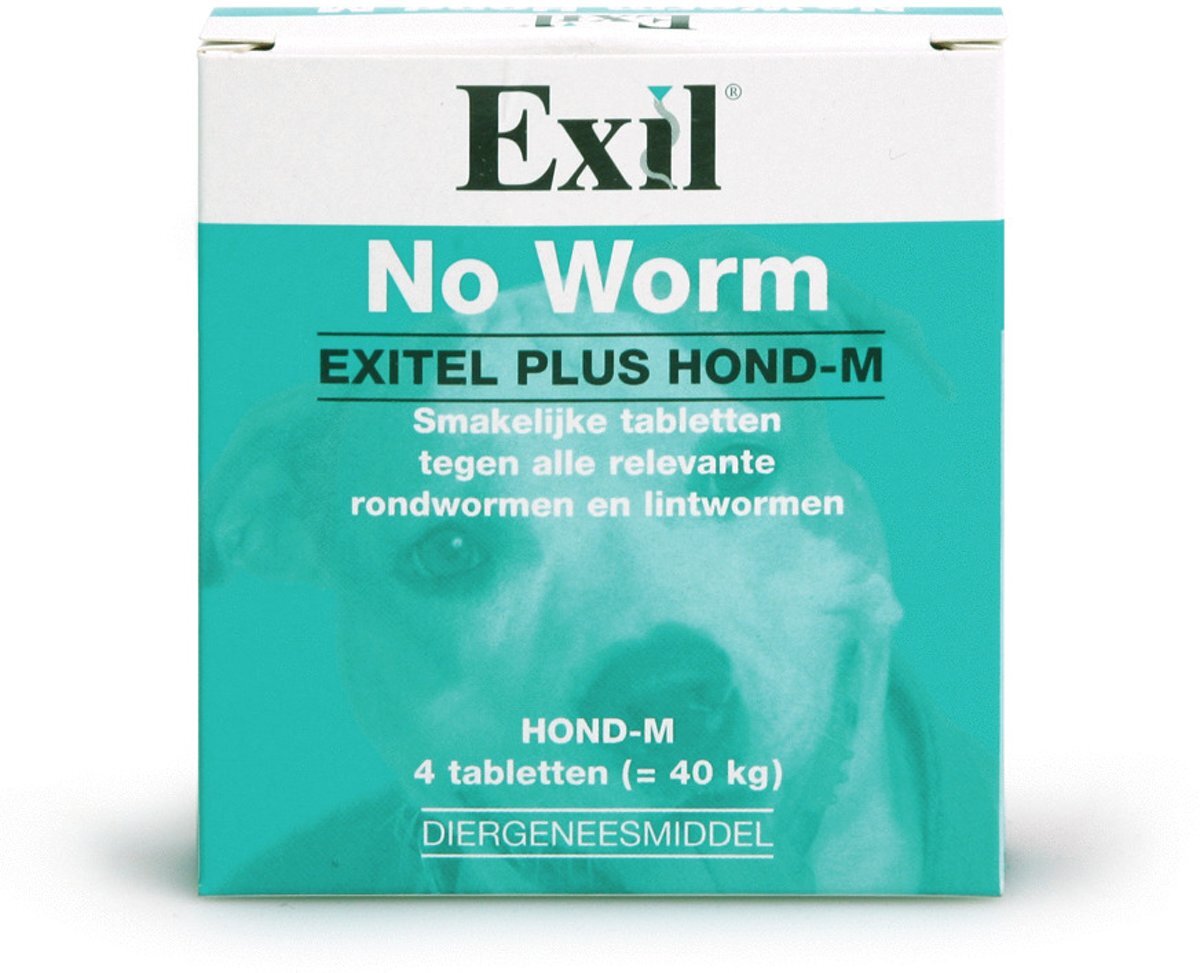 Exil Ontwormingsmiddel Middel Grote Hond 4 Tabletten