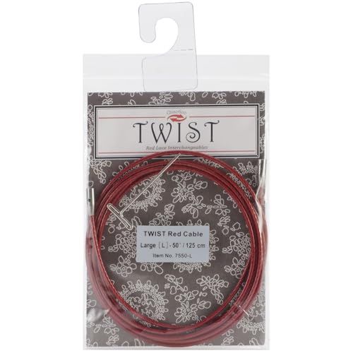 CHIAOGOO Twist Lace austauschbare Kabel, 127 cm, groß, Rot (7550-L)