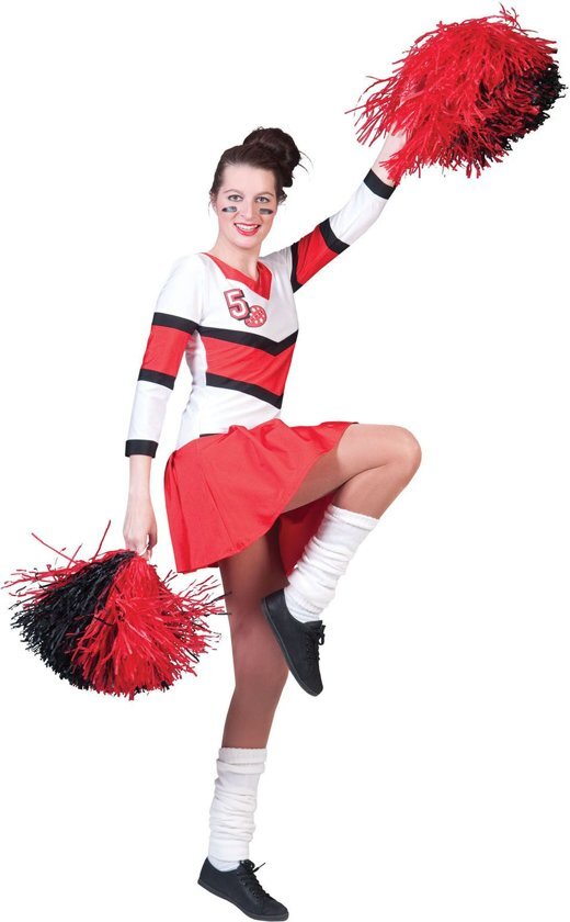 Vegaoo Cheerleading outfit voor dames - Verkleedkleding - Medium