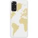 Redmi Bedrukt siliconen hoesje compatibel met Redmi Note 11 4G Map beige