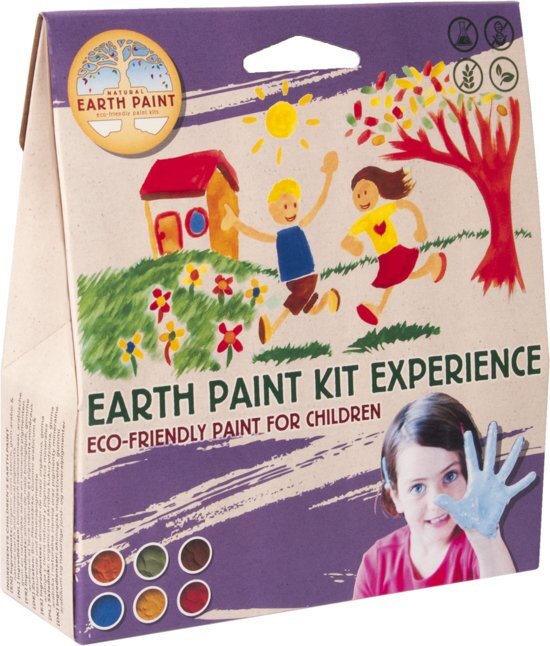 Natural Earth Paint - 6 Natuurlijke pigmenten voor 2 liter kinderverf - Kit Experience