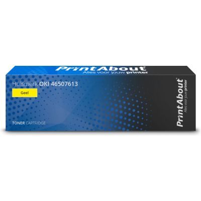 PrintAbout Toner 46507613 - Geel - Geschikt voor OKI