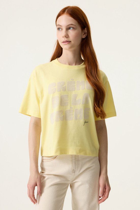 Garcia Meisjes Print T-shirt Geel Korte mouw