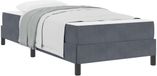 vidaXL Boxspringbed met matras, donkergrijs, 90 x 200 cm, stof