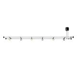 SLV 3x 2-delige lampenset Cosmic-lamp, zwart, 1000 x 18,5 x 4,7 cm, 1001654