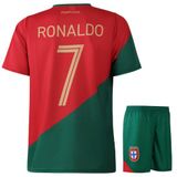 Kingdo B.V. Ronaldo Portugal Voetbaltenue Thuis - Voetbal Tenue Kinderen - Shirt en Broekje - Maat 116