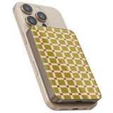 Selencia Vivid Powerbank 5.000 mAh - Draadloze Powerbank - Geschikt voor MagSafe en Qi - Desert Gold / Check This Olive