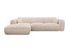 Vente-unique POGNI Hoekbank 5 zitplaatsen Beige