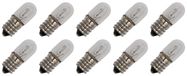 OE Lightning Lampe de signalisation E12 ampoule de remplacement - 5W 130V - 2500K Blanc - T13 - 13x33mm - 38mA - Dimmable - 10 pièces