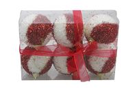 Nataluna L. DEC.50 wit/rood ballen 7 cm 6 stuks