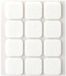 Inofix Vilt zelfklevend 22x22mm - Carré - Blanc - 12 pièces