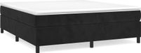 vidaXL Boxspringbed met matras, fluweel, zwart, 160x200 cm