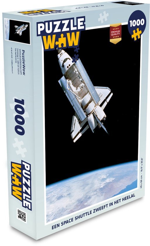 MuchoWow Puzzel Een space shuttle zweeft in het heelal - Legpuzzel - Puzzel 1000 stukjes volwassenen - Sinterklaas cadeautjes - Sinterklaas voor grote kinderen