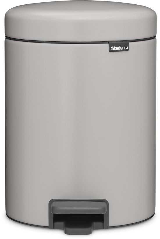 Brabantia NewIcon Prullenbak - 5 liter - Soft Grey